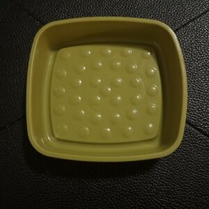 VintageTupperware 804-4 Avocado Green Soap Dish Scouring Pad Holder